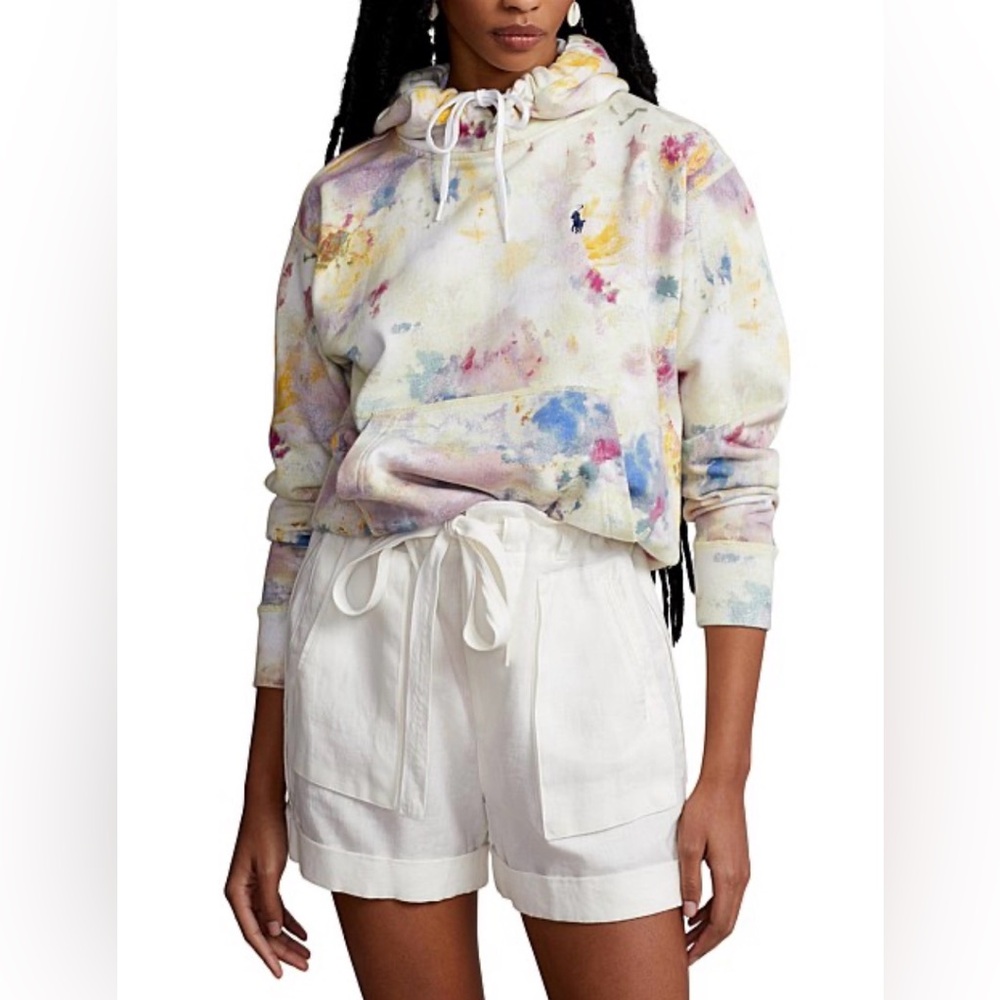 Polo Ralph Lauren Paint Splatter Print Hoodie Size XL